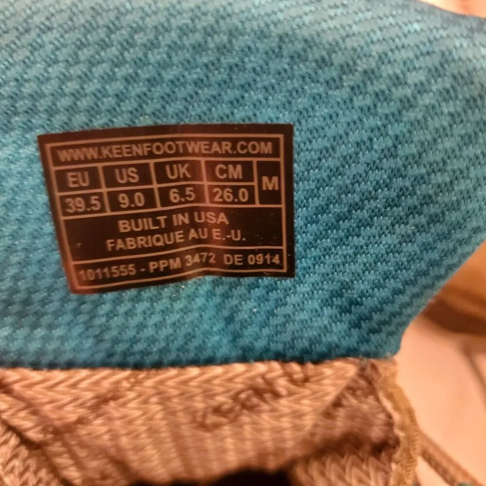 Keen Women's Size US 9 Durand Mid Brown/Teal Leather Waterproof Boots (1011555)